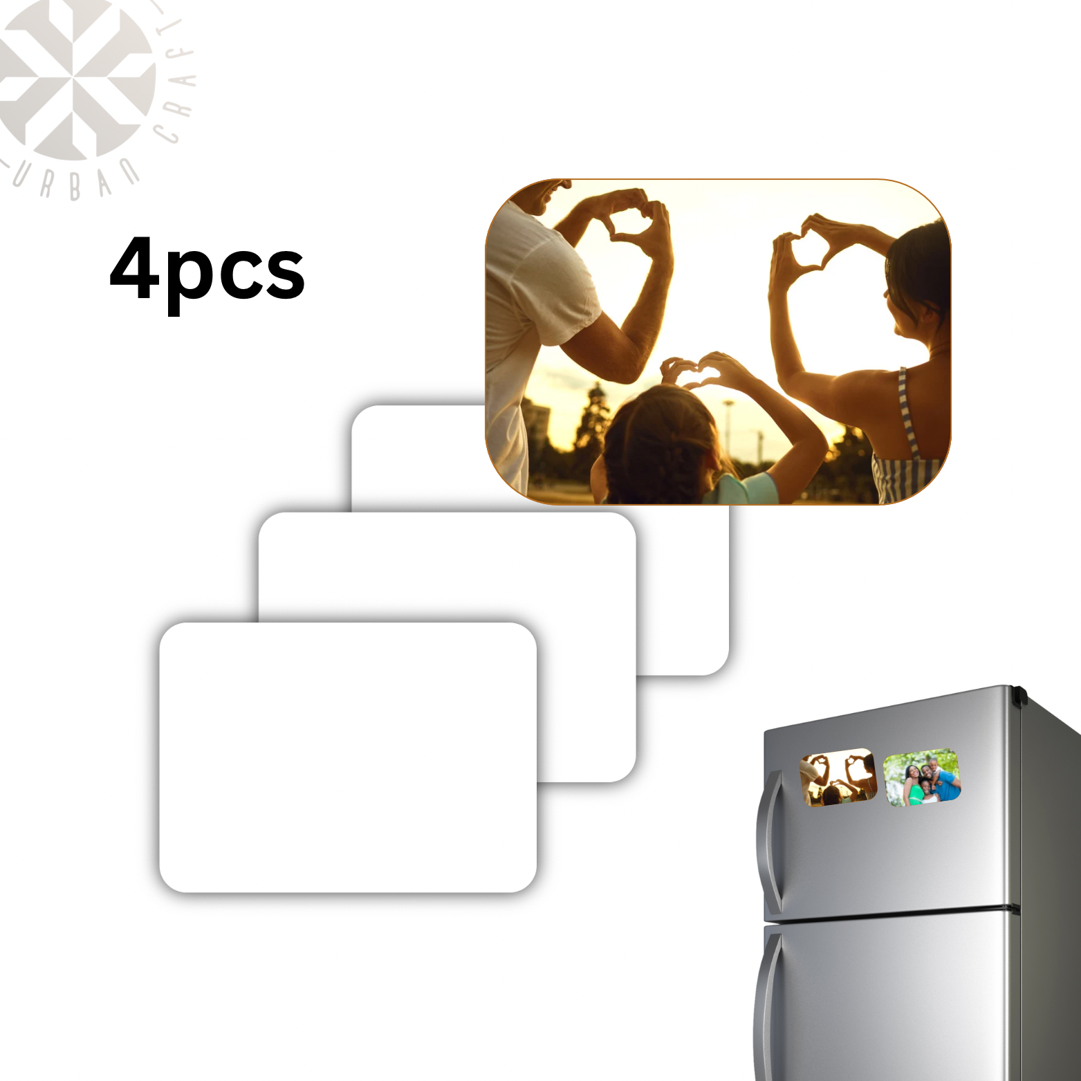 Custom Refrigerator Magnets | Set of 4 Photo Keepsakes