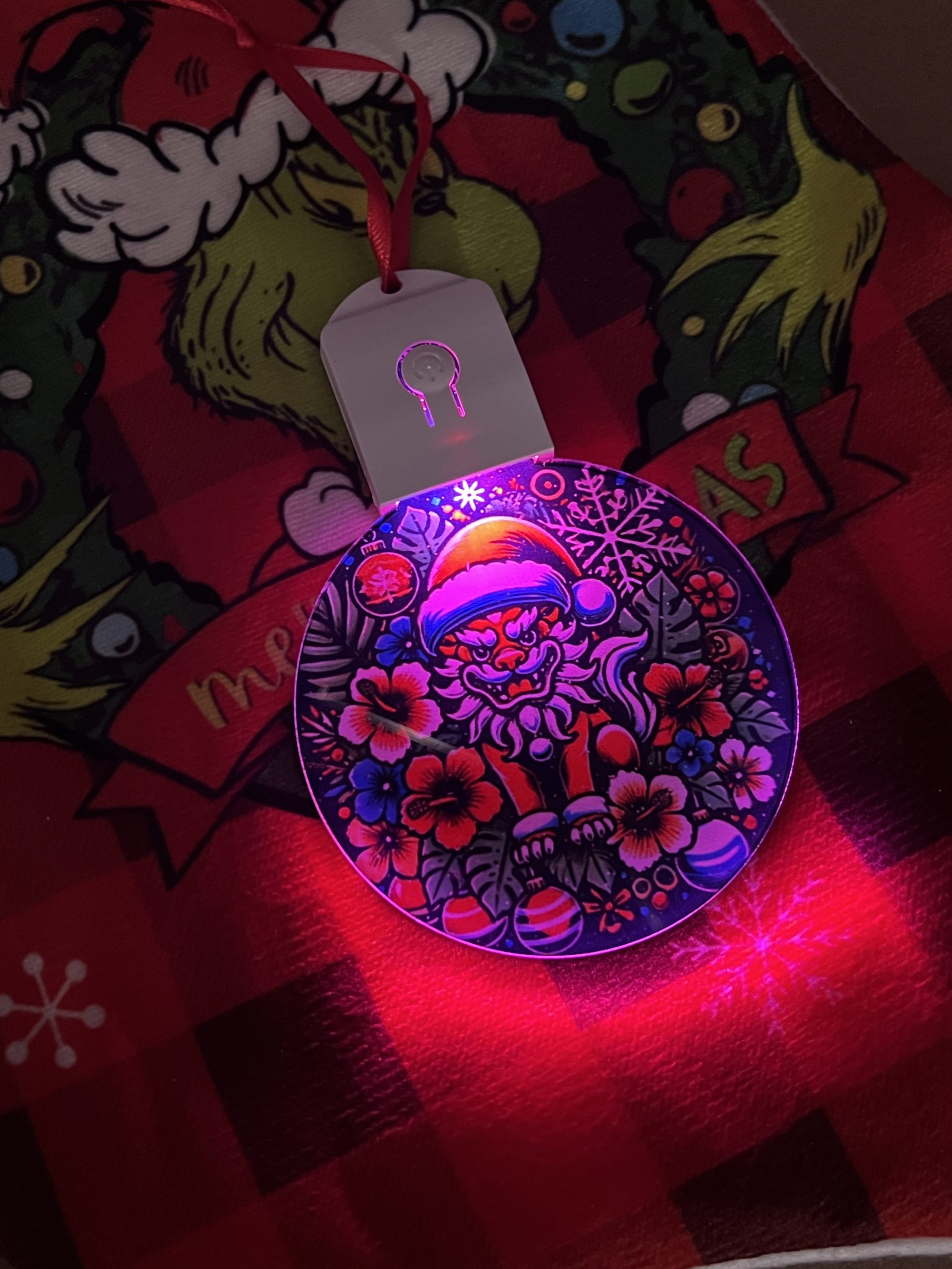Custom Light-Up Christmas Ornaments | Set of 2 RGB Keepsakes