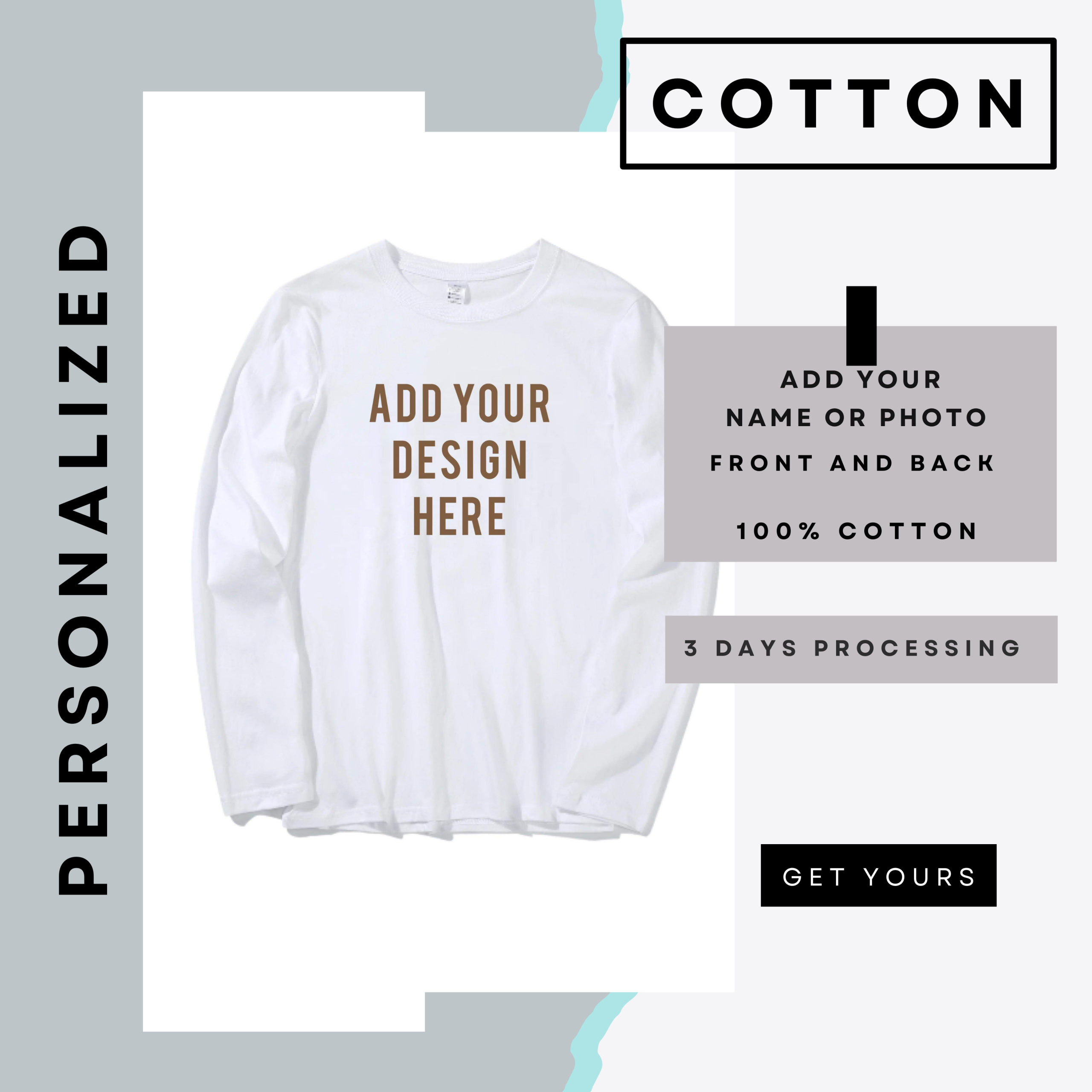 Personalized Long-Sleeve Tee | Your Design, Everyday Style