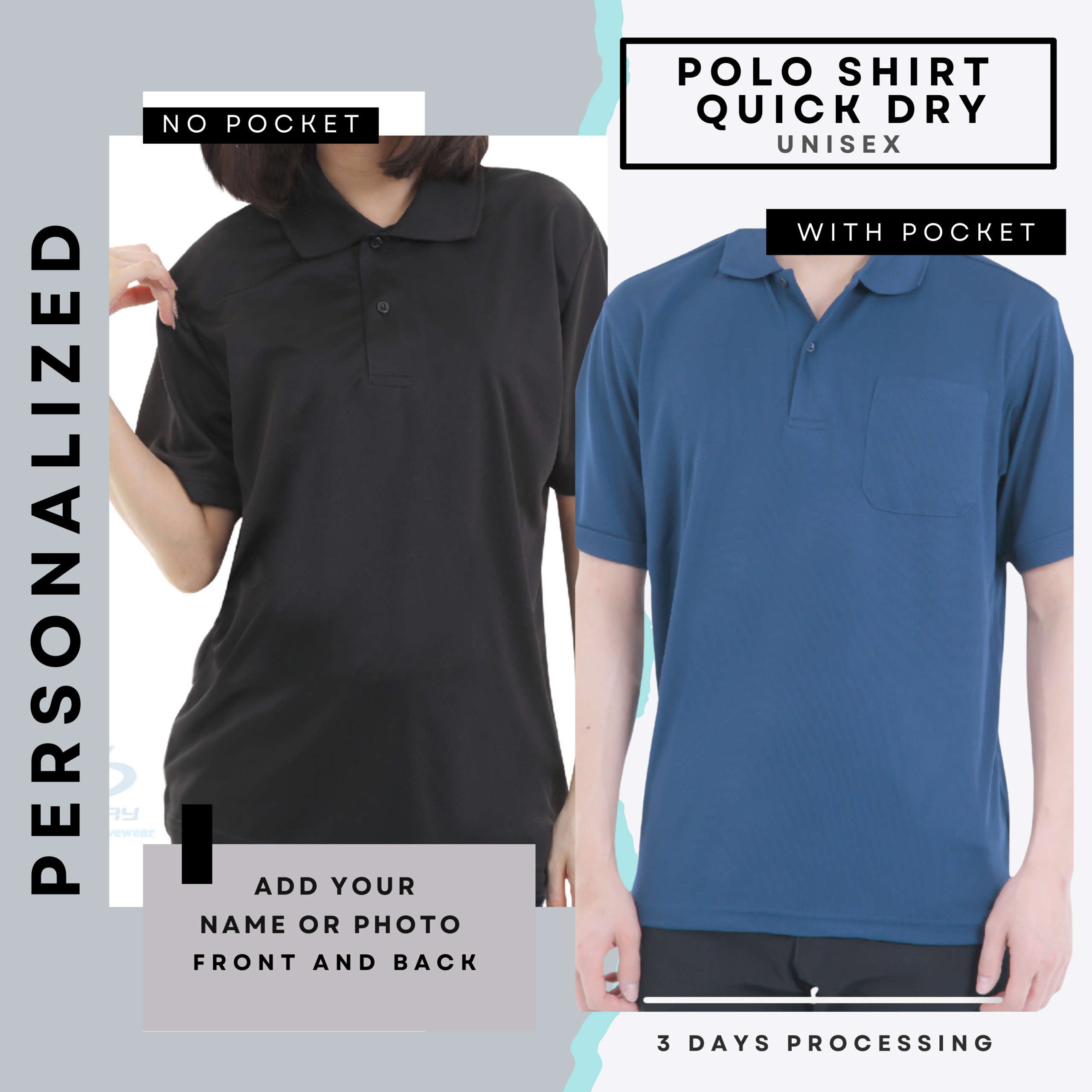 Custom Unisex Quick-Dry Polo Shirt | Team & Business Style