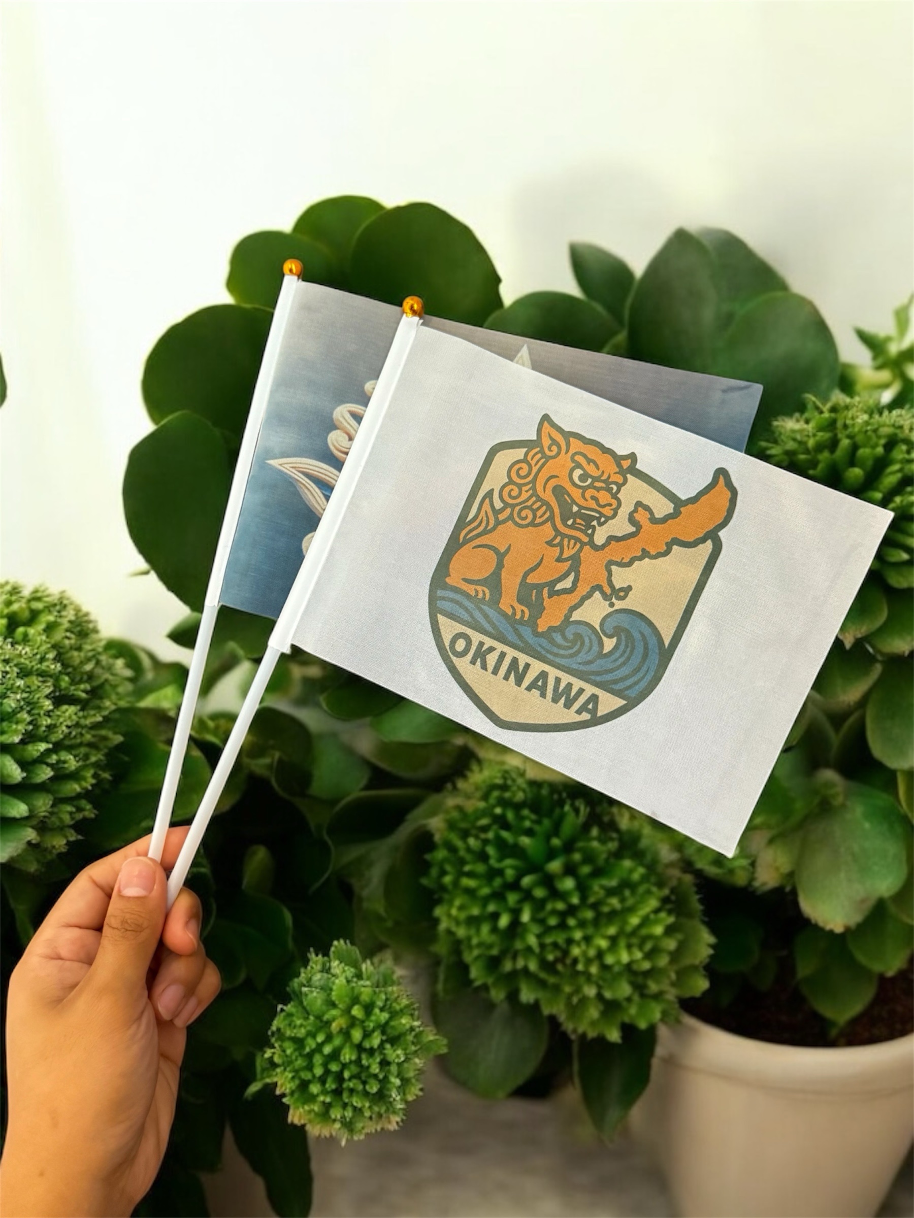 Mini White Party Flags with Gold Toppers | Decorate Your Celebration