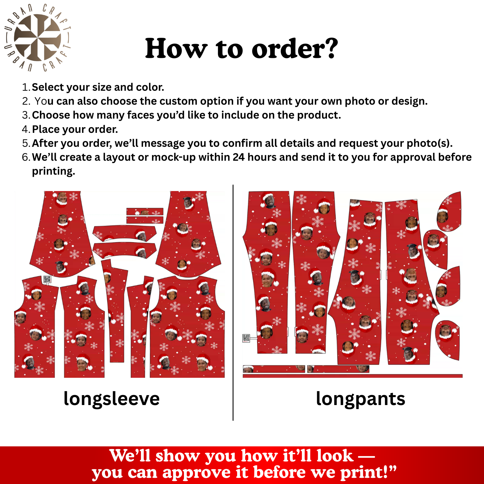 Personalized Christmas Pajamas | Custom Face Holiday Set