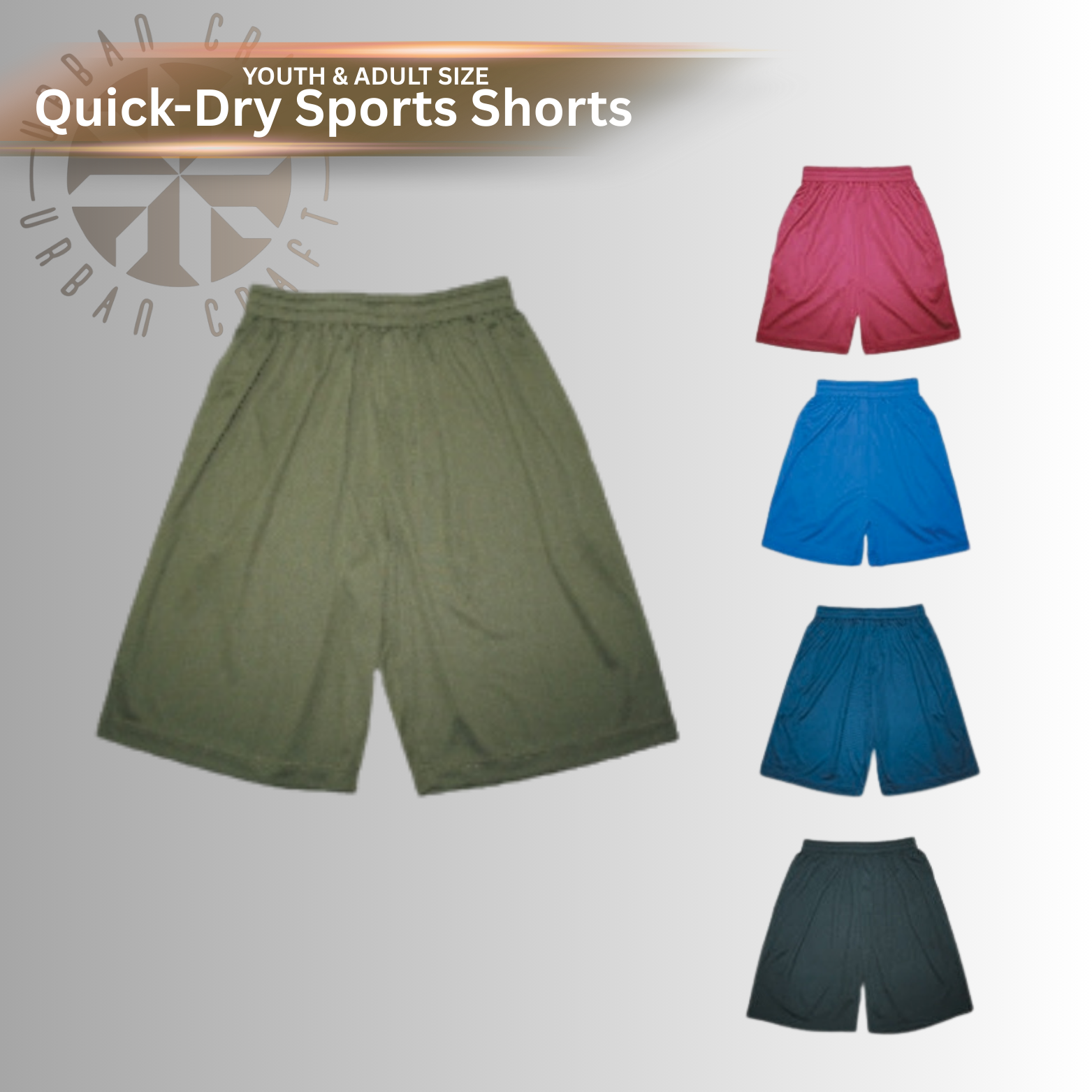 Quick-Dry Sports Shorts | Ready for Your Custom Design