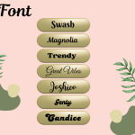 Example lettering styles for personalized plastic cups