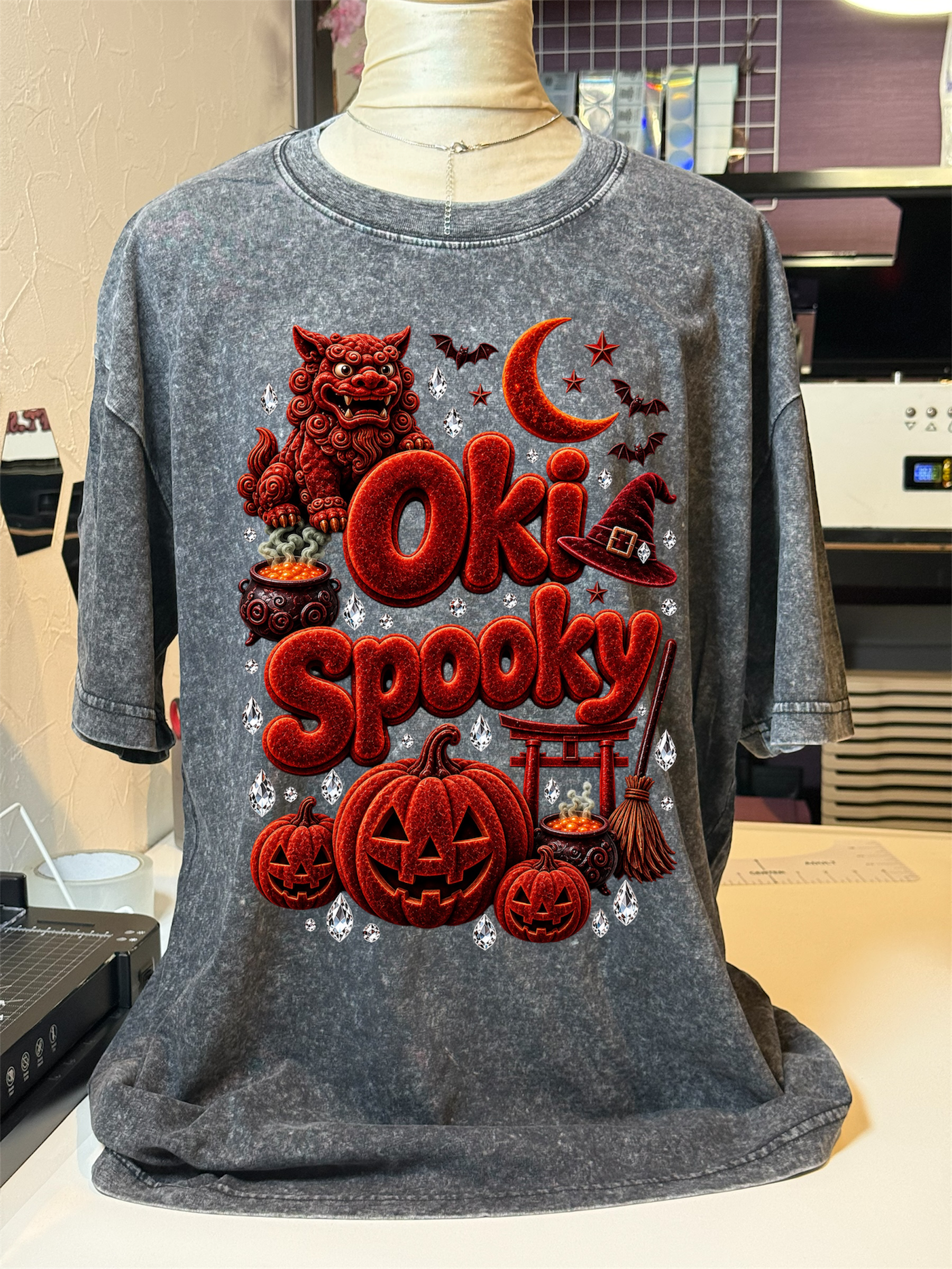 Oki Spooky Vintage-Wash Tee | Relaxed Oversized Style