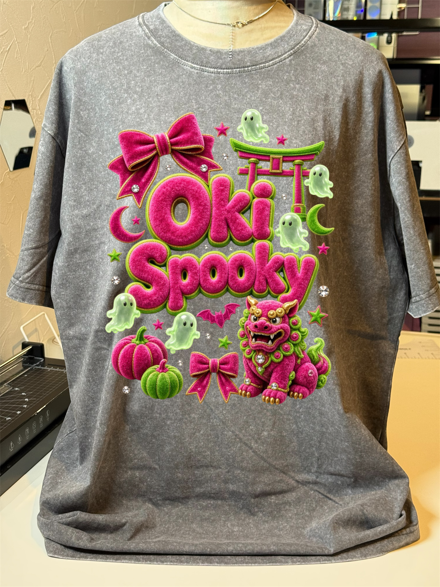 Oki Spooky Vintage-Wash Tee | Relaxed Oversized Style