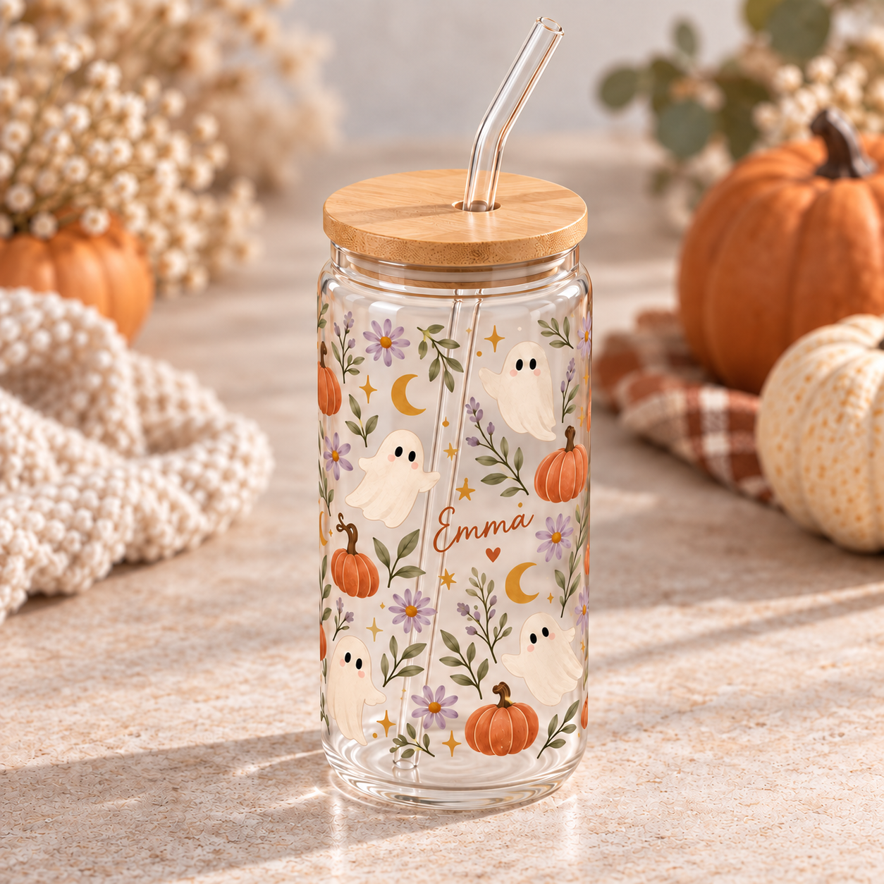 Personalized Halloween Glass Mug · 550 ml