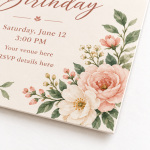 Custom 5 × 7 Invitations & Cards | 300 gsm Matte Cardstock — personalized design and product detail