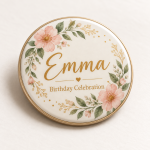 Custom 58 mm Pin Badge | Names, Photos & Logos — personalized design and product detail
