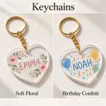 Personalized Acrylic Keychain | Your Name, Your Keepsake — personalized design and product detail