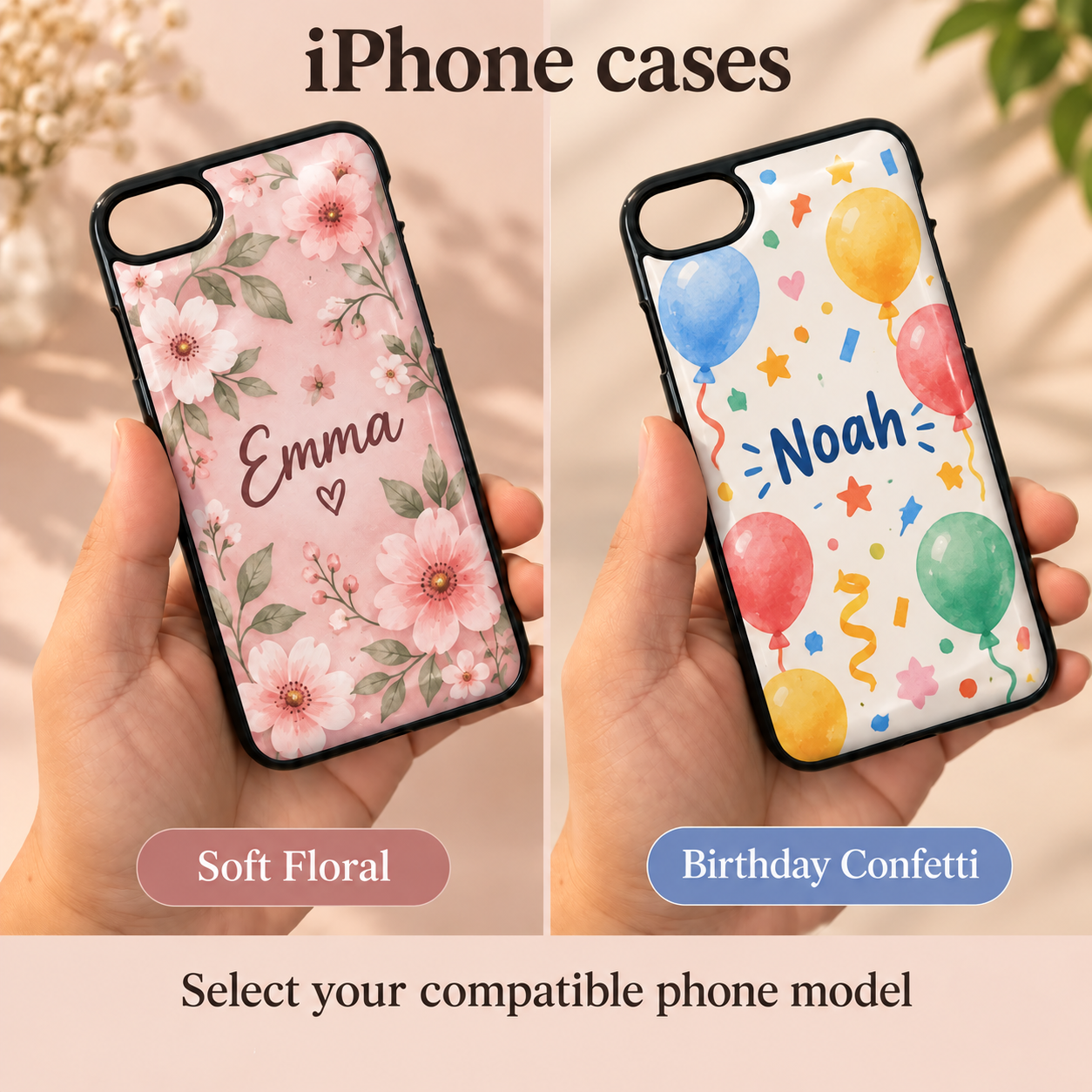 Personalized iPhone Case | Your Name, Photo or Design — personalized design and product detail